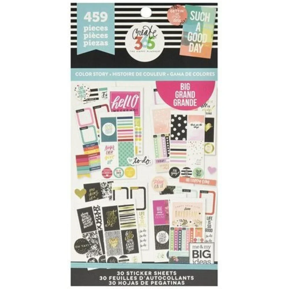 Happy Planner Sticker COLOR‎ STORY Value Pack Mini 459/Package
